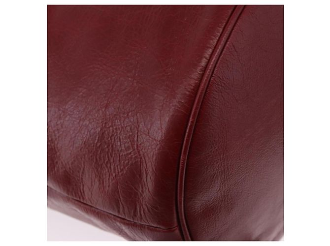 GUCCI Bolsa de ombro em couro vermelho prata 598086 - vista 9