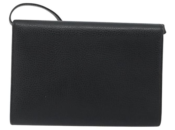 Christian Dior Shoulder Bag Leather Black Gold - vista 2