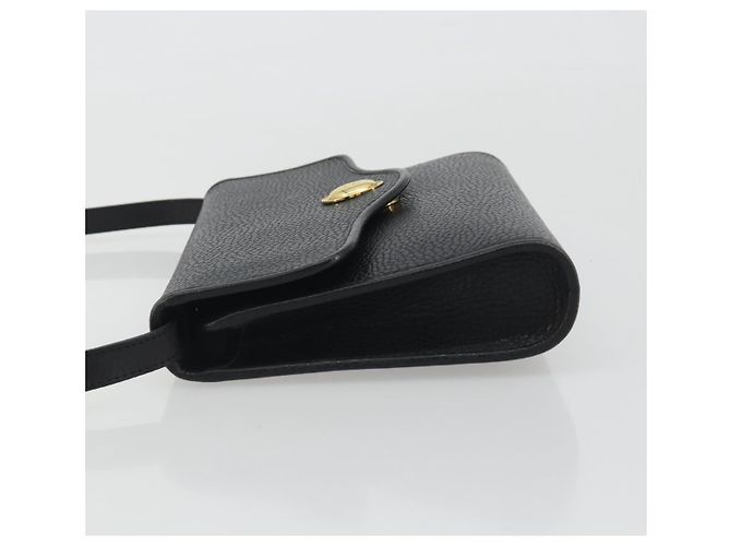 Christian Dior Shoulder Bag Leather Black Gold - vista 4
