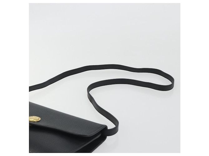 Christian Dior Shoulder Bag Leather Black Gold - vista 8