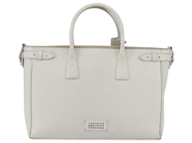 Maison Martin Margiela Maison Margiela 5AC Hand Bag Leather 2way White Silver - vista 13