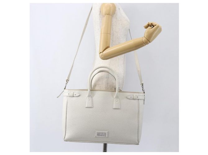 Maison Martin Margiela Maison Margiela 5AC Hand Bag Leather 2way White Silver - vista 25