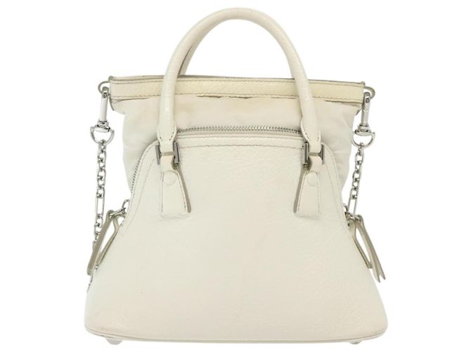 Maison Martin Margiela Maison Margiela 5AC Mini Hand Bag Leather 2way White Silver - vista 2