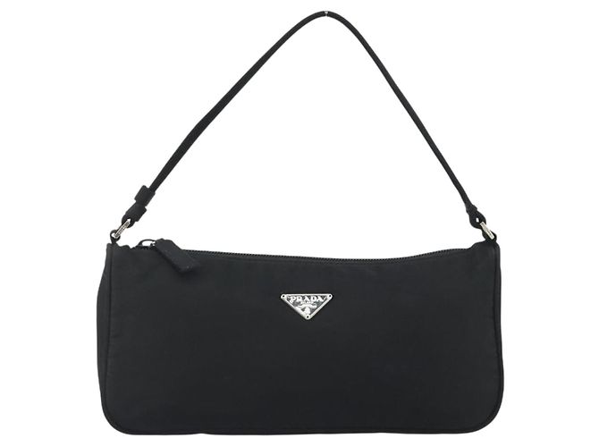PRADA Accessory Pouch Nylon Black Silver - view 13