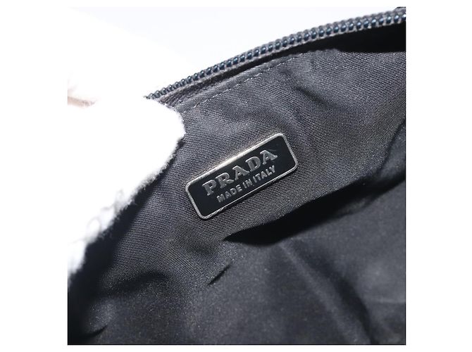PRADA Accessory Pouch Nylon Black Silver - view 18