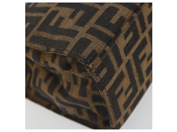 FENDI Zucca Canvas Mamma Baguette Tote Bag Brown Black - vista 14