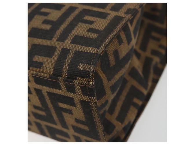 FENDI Zucca Canvas Mamma Baguette Tote Bag Brown Black - vista 15