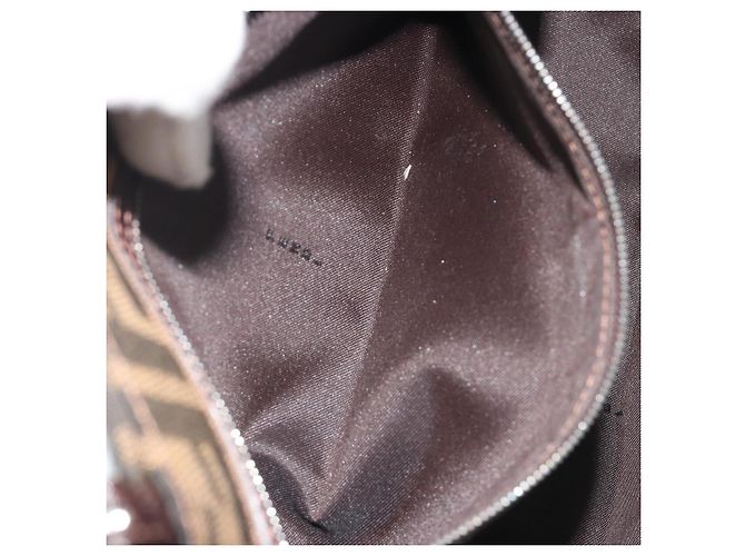 FENDI Zucca Canvas Mamma Baguette Tote Bag Brown Black - vista 24