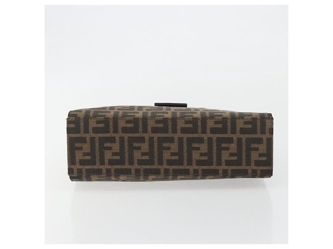 FENDI Zucca Canvas Mamma Baguette Tote Bag Brown Black - vista 5