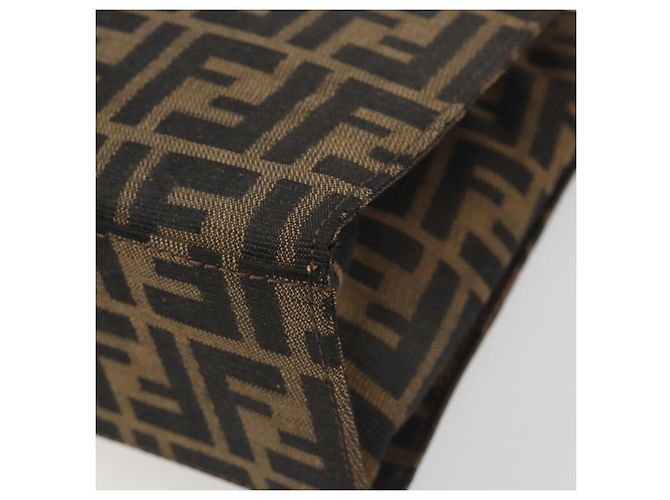 FENDI Zucca Canvas Mamma Baguette Tote Bag Brown Black - vista 9