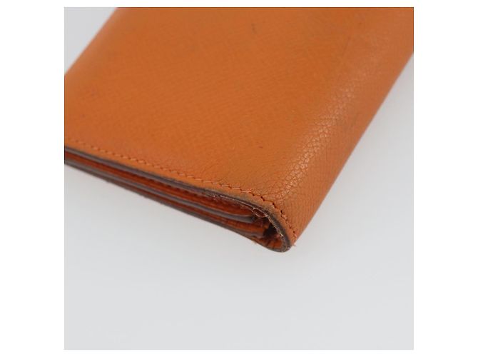 Hermès HERMES Bearn Dupri Long Wallet Leather Orange Gold - vista 11