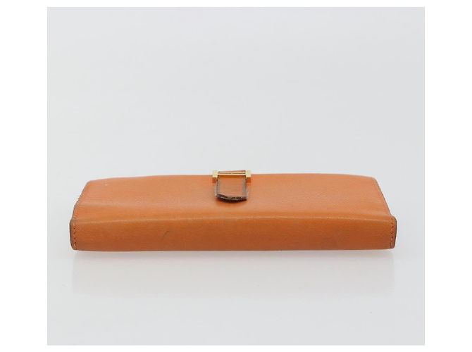 Hermès HERMES Bearn Dupri Long Wallet Leather Orange Gold - vista 7