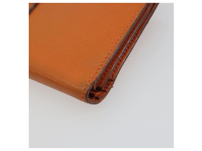 Hermès HERMES Bearn Dupri Long Wallet Leather Orange Gold - vista 8