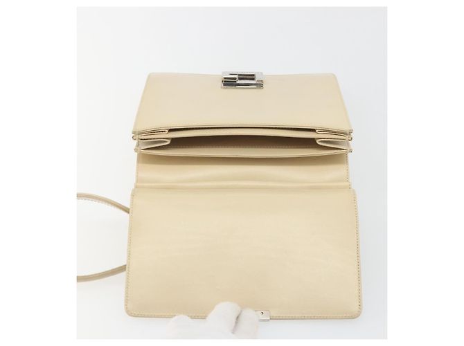 GUCCI Hand Bag Leather Beige Silver 007 406 0265 - vista 16