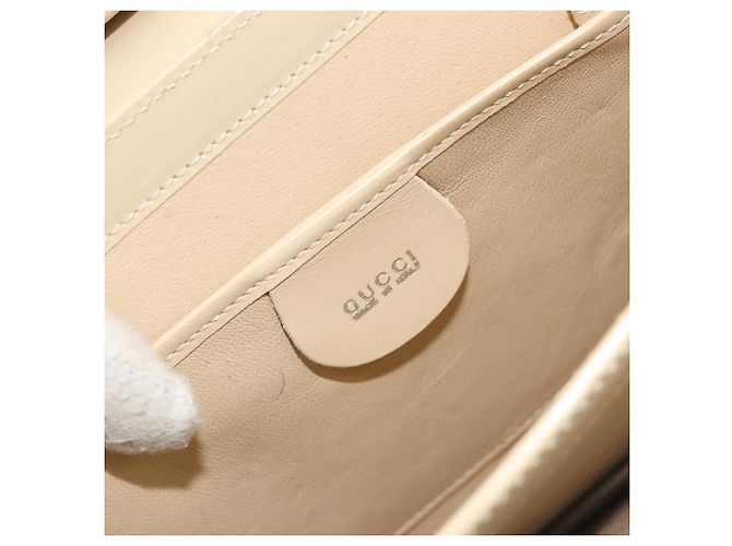 GUCCI Hand Bag Leather Beige Silver 007 406 0265 - vista 17