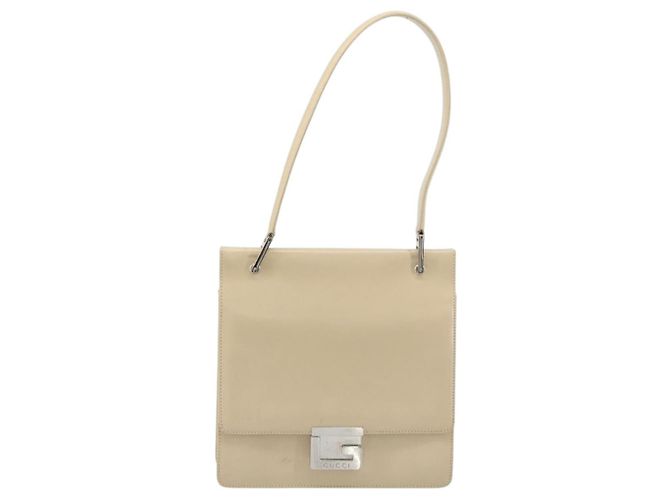 GUCCI Hand Bag Leather Beige Silver 007 406 0265 - vista 2