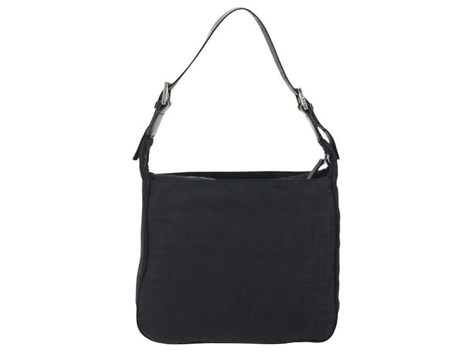 FENDI Zucca Canvas Shoulder Bag Black - vista 2