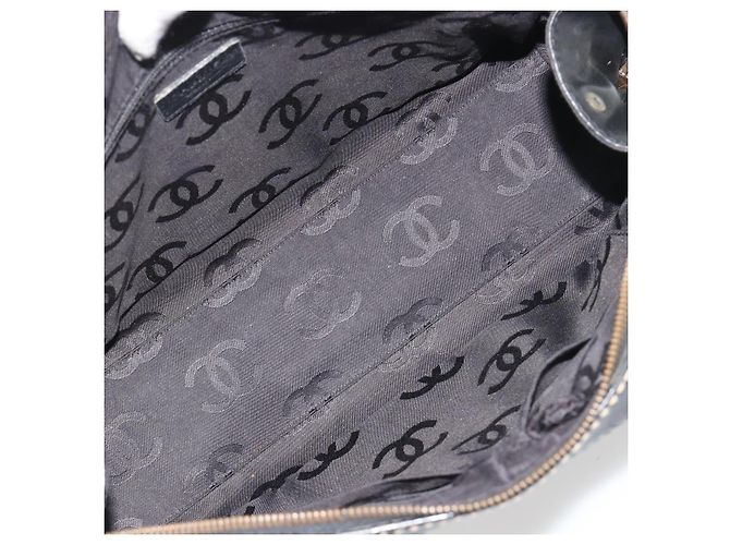 CHANEL Wild Stitch Hand Bag Leather Black CC - vista 18