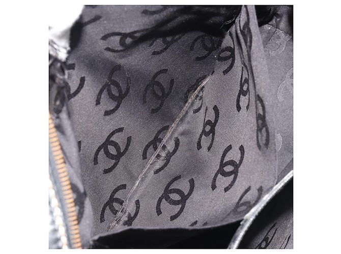 CHANEL Wild Stitch Hand Bag Leather Black CC - vista 23