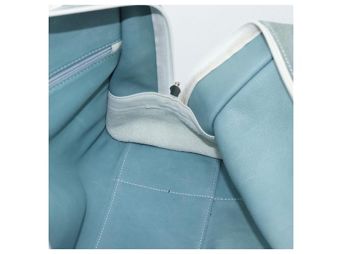 LOEWE Amazona 30 Hand Bag Suede Light Blue Silver - vista 19