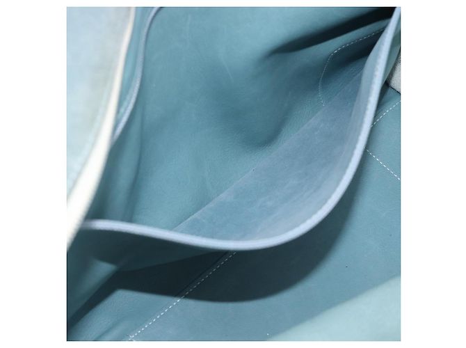 LOEWE Amazona 30 Hand Bag Suede Light Blue Silver - vista 22