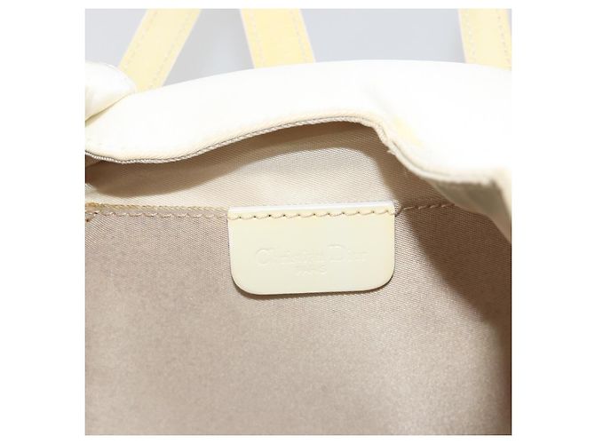 Christian Dior Hand Bag Nylon White Silver - vista 18