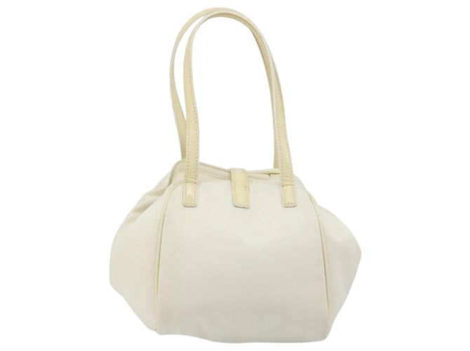 Christian Dior Hand Bag Nylon White Silver - vista 3