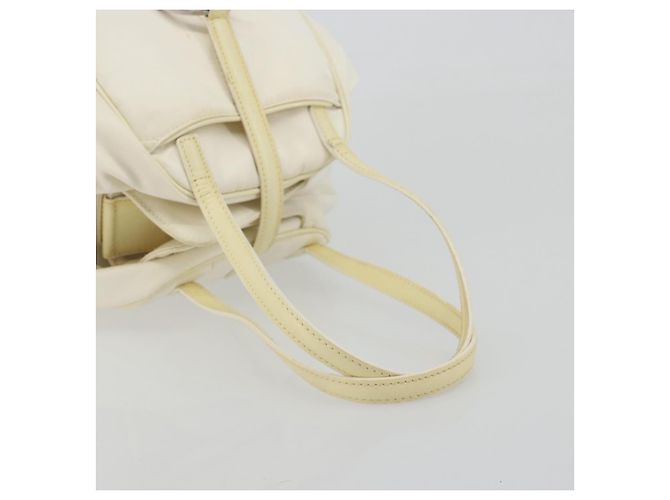 Christian Dior Hand Bag Nylon White Silver - vista 7