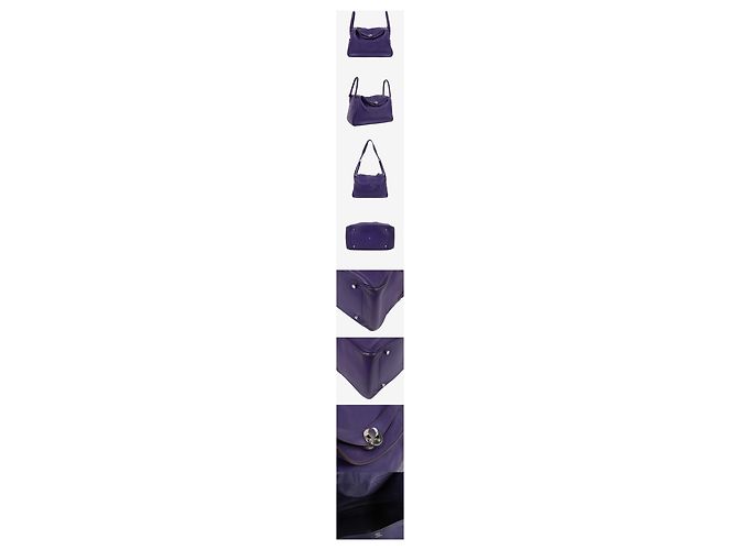 Hermès Lindy Silver-Clasp Power Violet Clemmense Púrpura - vista 2
