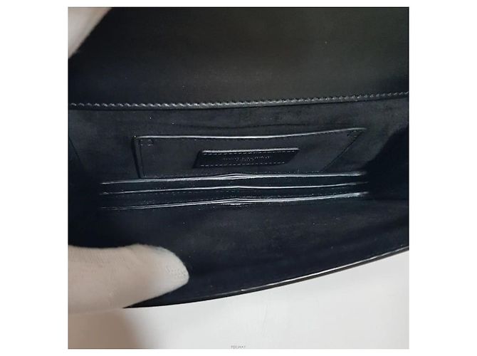 Saint Laurent Borsa a tracolla con patta Monogram Nero - vista 10