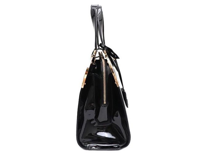 Saint Laurent Borsa Tote Uptown Large in vernice Nero - vista 12