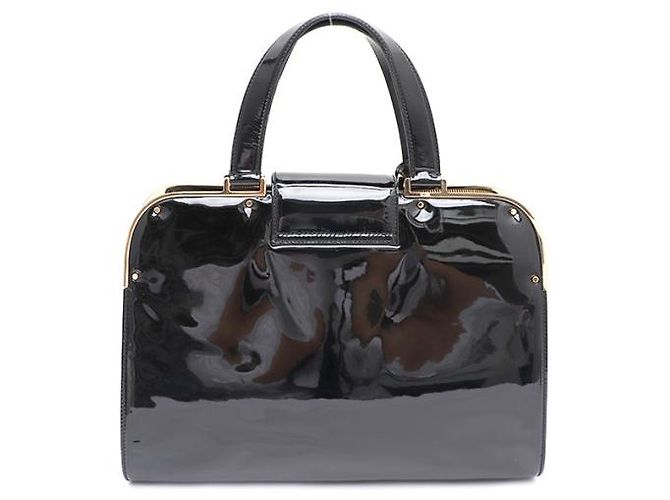 Saint Laurent Borsa Tote Uptown Large in vernice Nero - vista 13