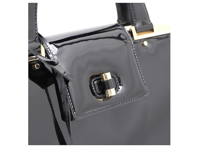 Saint Laurent Borsa Tote Uptown Large in vernice Nero - vista 15