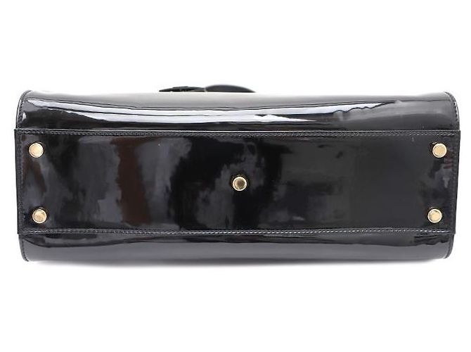Saint Laurent Borsa Tote Uptown Large in vernice Nero - vista 8
