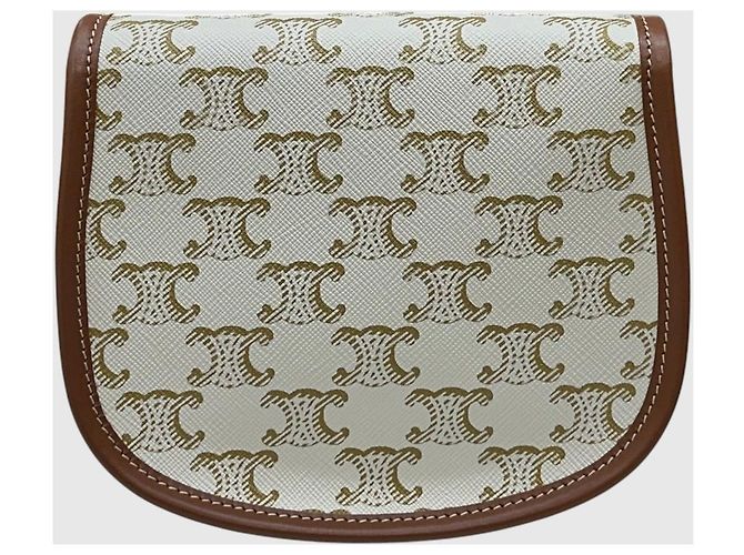 Triomphe Céline Mini Vasenka Handtas Weiß Leder - Ansicht 9