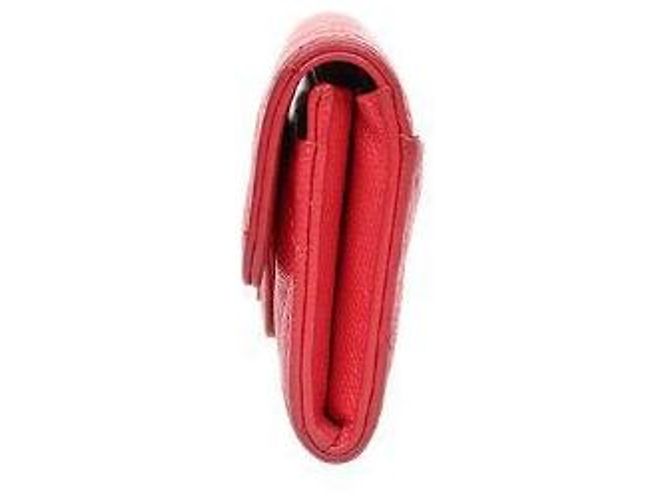 Chanel Tarjetero de piel de caviar roja Rosa - vista 2
