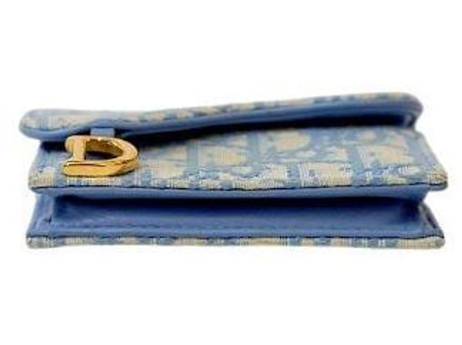 Dior Tarjetero Saddle Blue Oblique Azul - vista 4