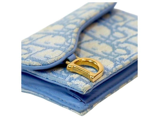 Dior Tarjetero Saddle Blue Oblique Azul - vista 5