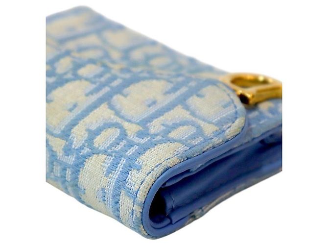 Dior Tarjetero Saddle Blue Oblique Azul - vista 8