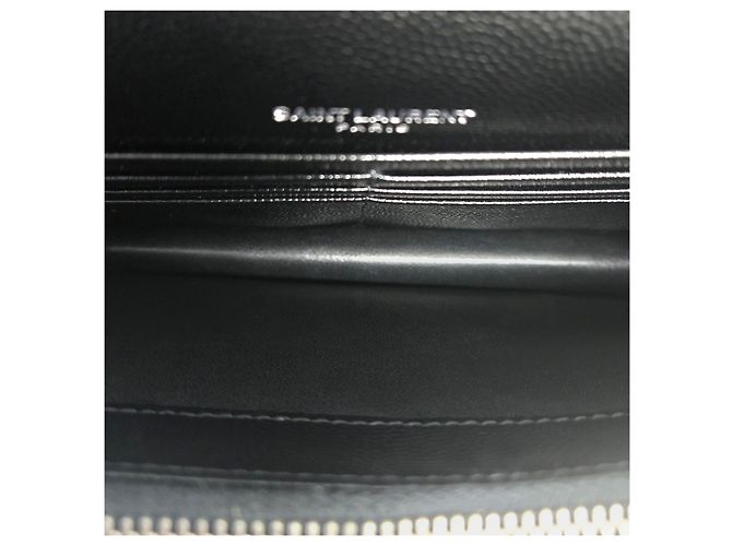 Saint Laurent Picca borsa crossbody WOC in pelle nera a busta Nero - vista 8