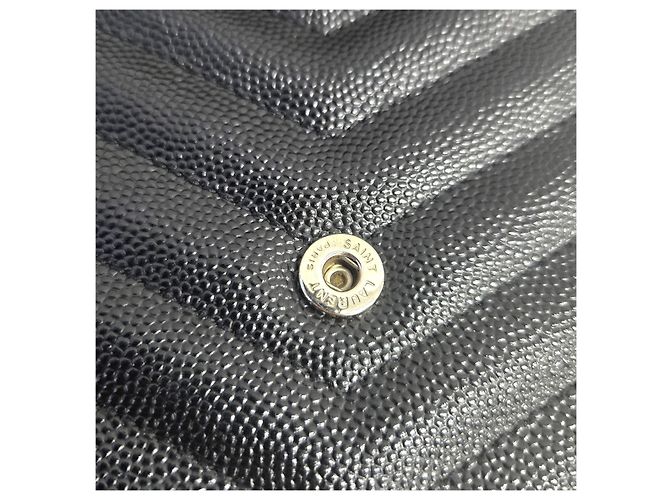 Saint Laurent Picca borsa crossbody WOC in pelle nera a busta Nero - vista 9