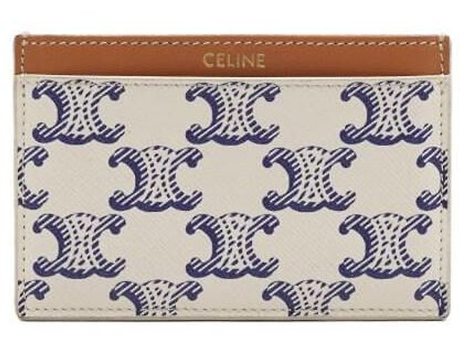 Céline Tarjetero de lona Triomphe azul - vista 2