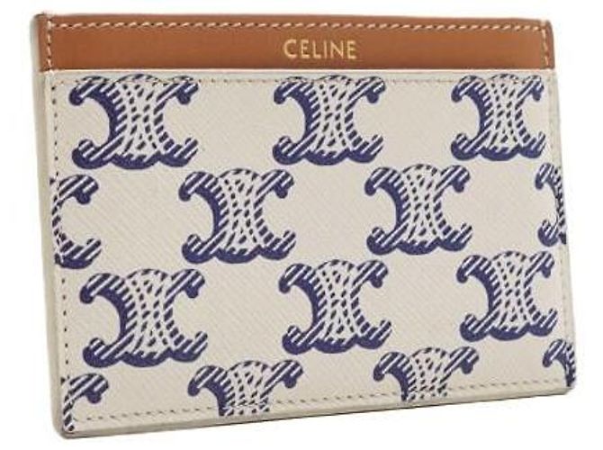 Céline Tarjetero de lona Triomphe azul - vista 4