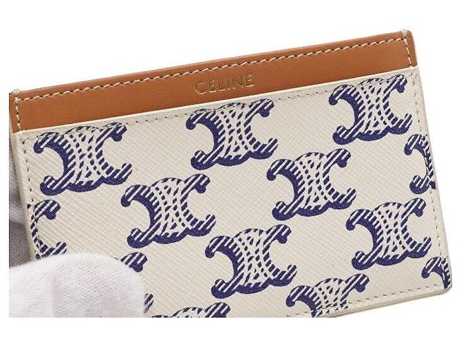 Céline Tarjetero de lona Triomphe azul - vista 5