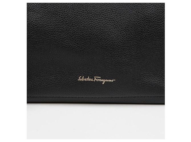 Salvatore Ferragamo Amy Leder Handtasche Medium Schwarz - Ansicht 3