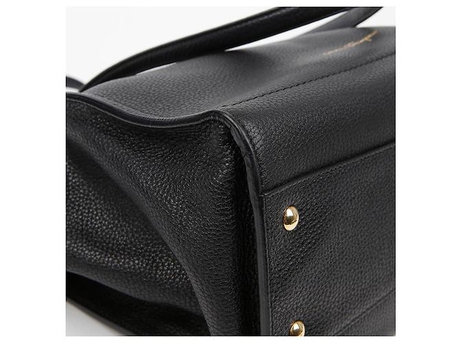 Salvatore Ferragamo Amy Leder Handtasche Medium Schwarz - Ansicht 7