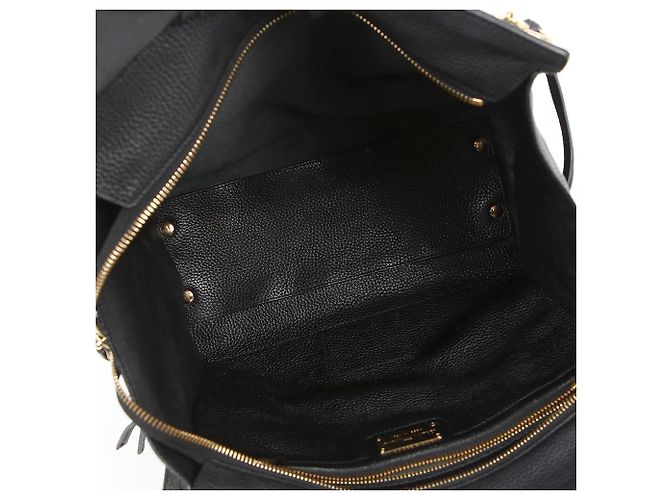 Salvatore Ferragamo Amy Leder Handtasche Medium Schwarz - Ansicht 9