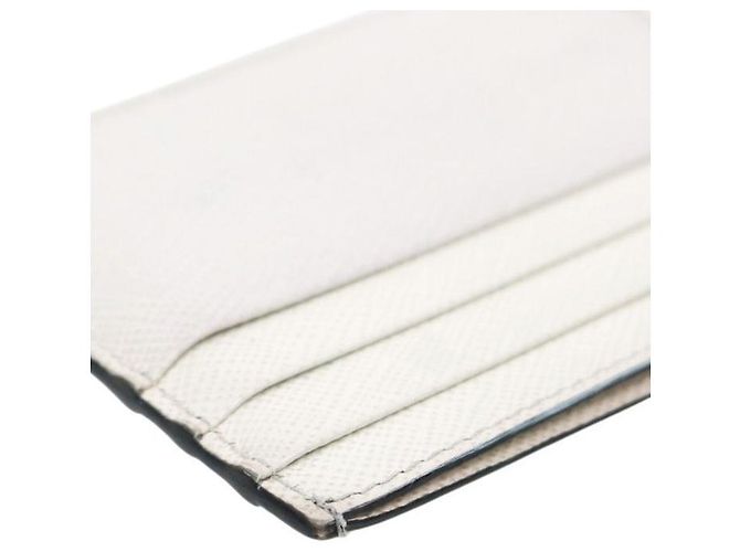 Prada Tarjetero de cuero Saffiano blanco - vista 10