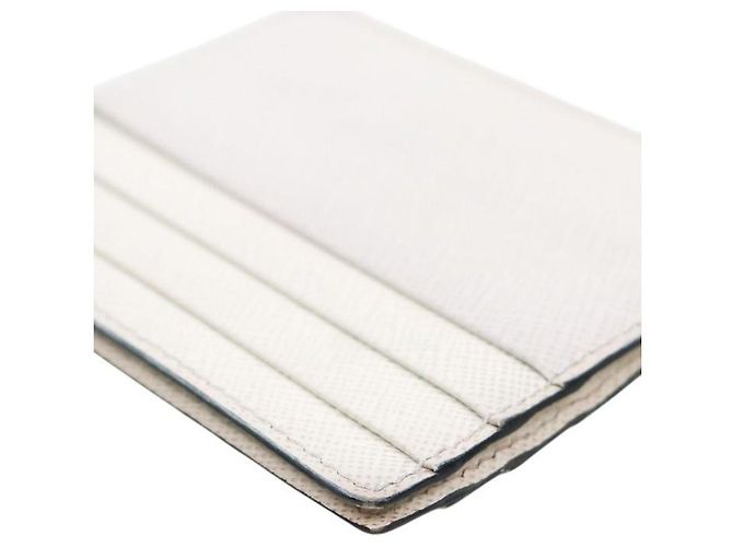 Prada Tarjetero de cuero Saffiano blanco - vista 11