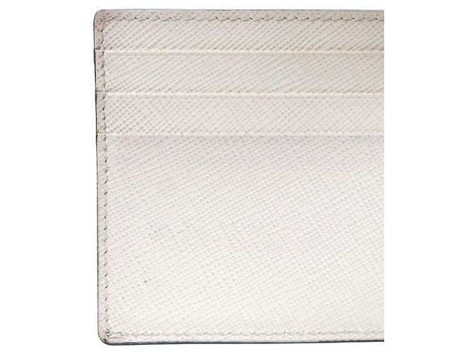 Prada Tarjetero de cuero Saffiano blanco - vista 7